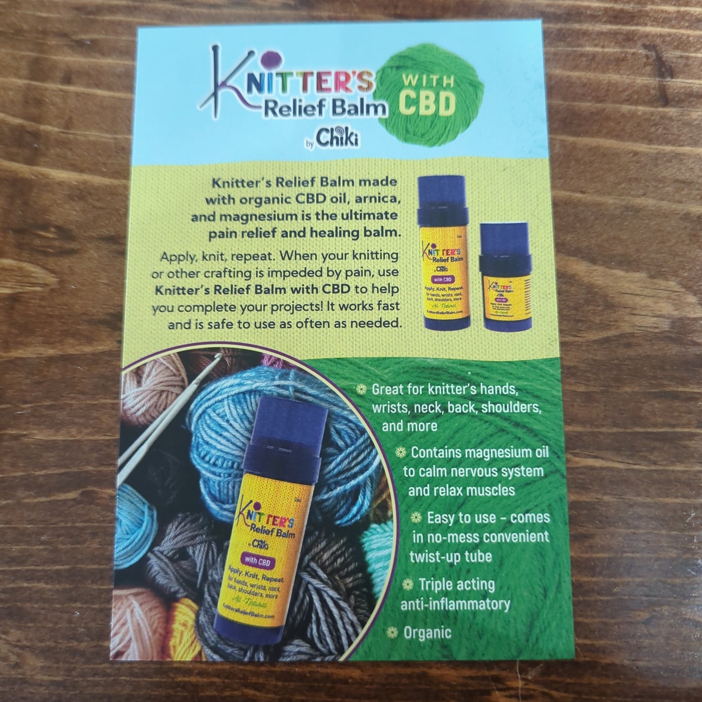 Knitter's Relief Balm with CBD