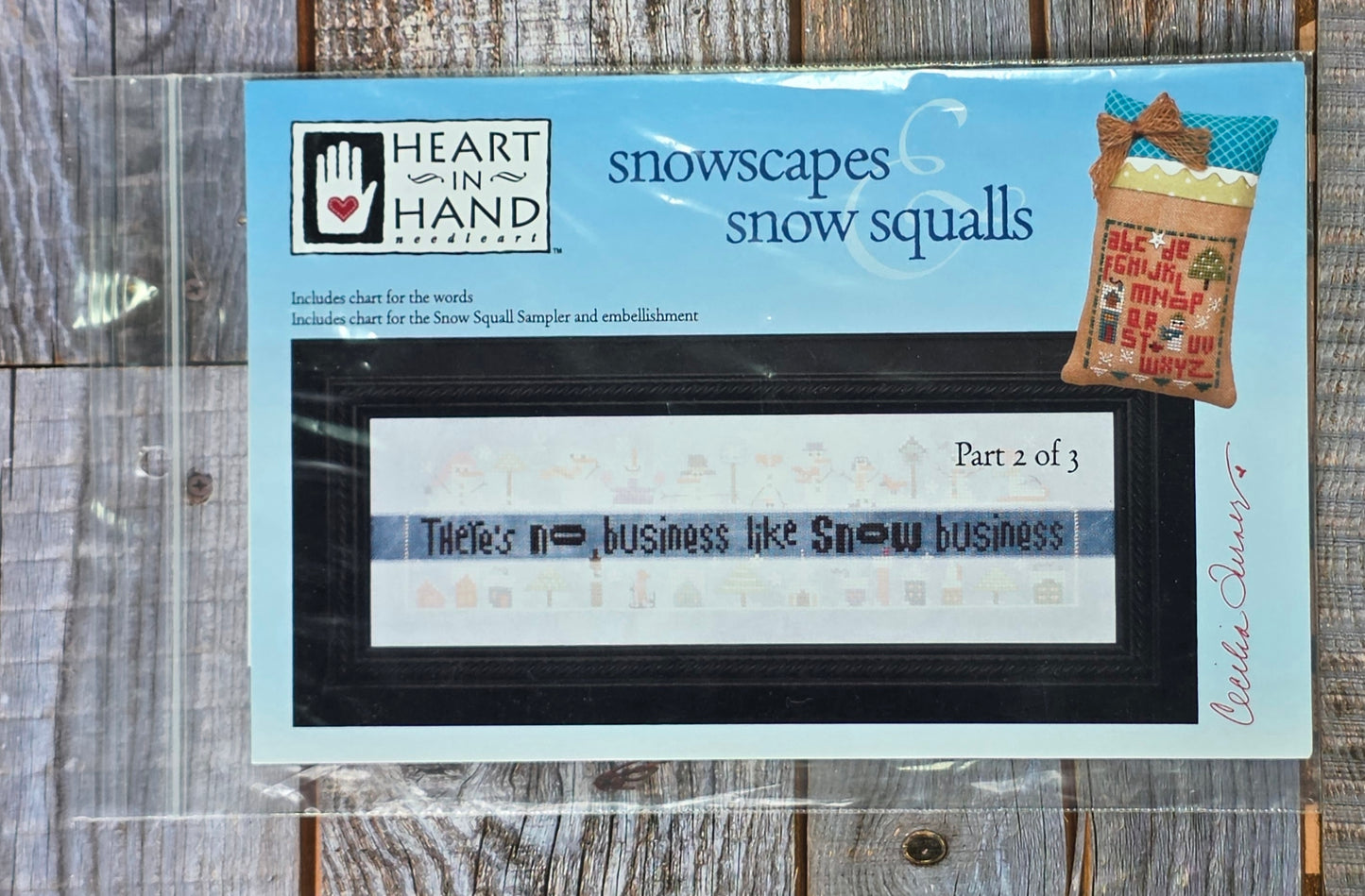 Heart in Hand Needleart: Snowscapes & Snow Squalls Part 2 w/star button Pattern