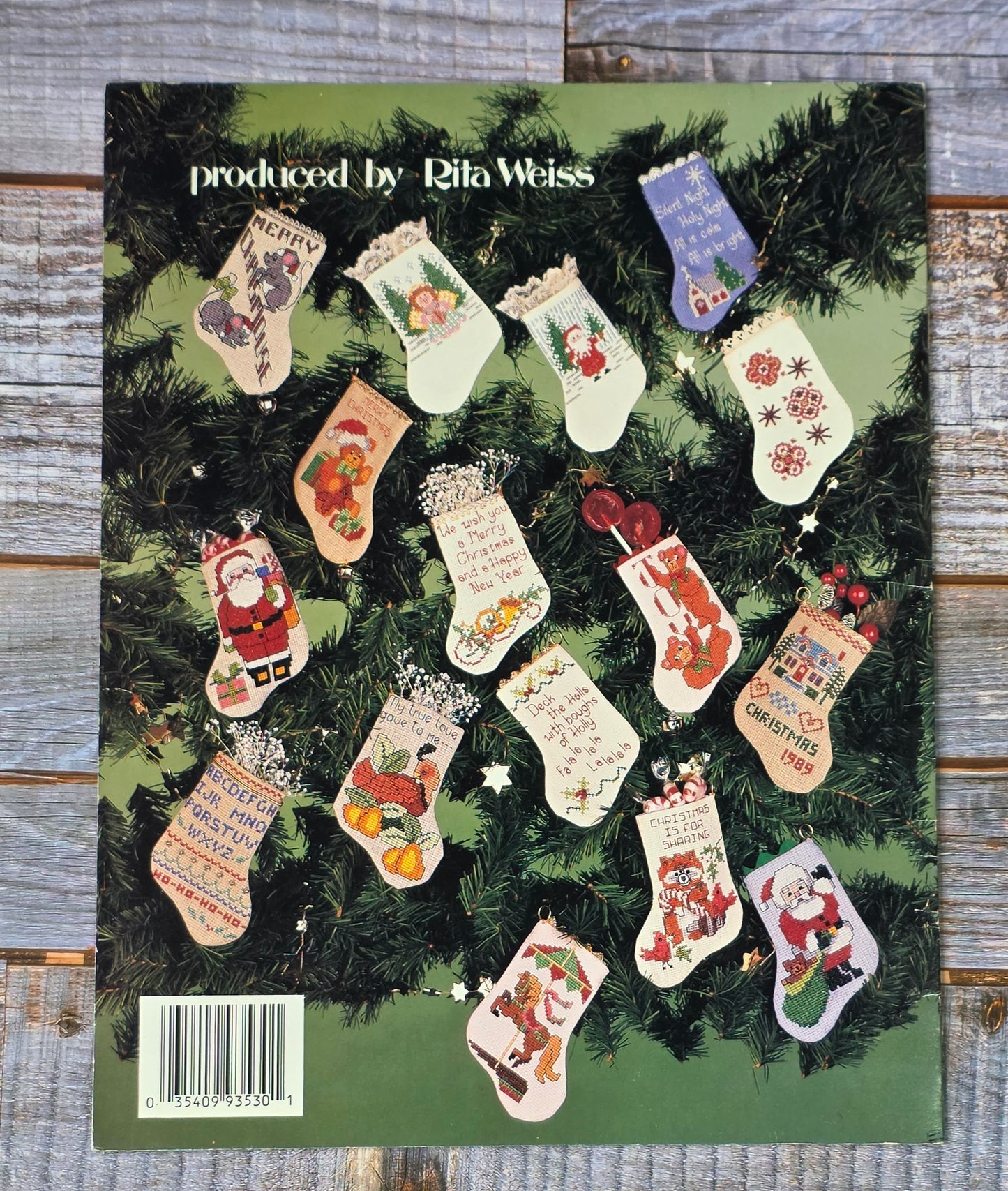 American School of Needlework: Cross Stitch Mini Christmas Stocking Ornaments Pattern