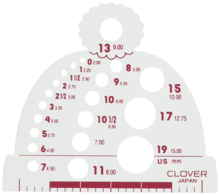 Clover Knitting Needle Gauge - Hat