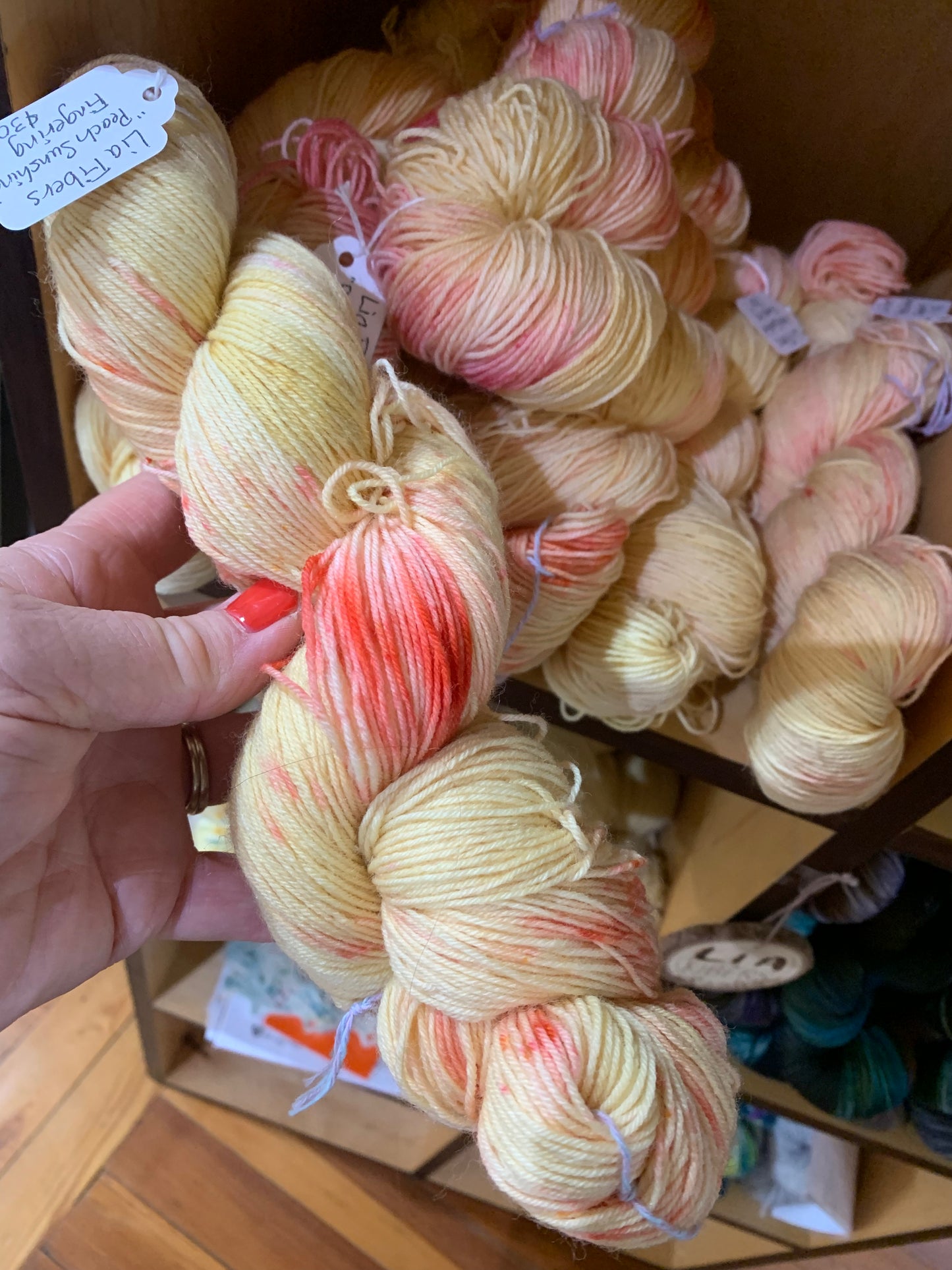Lia Fibers "Peach Sunshine" Fingering