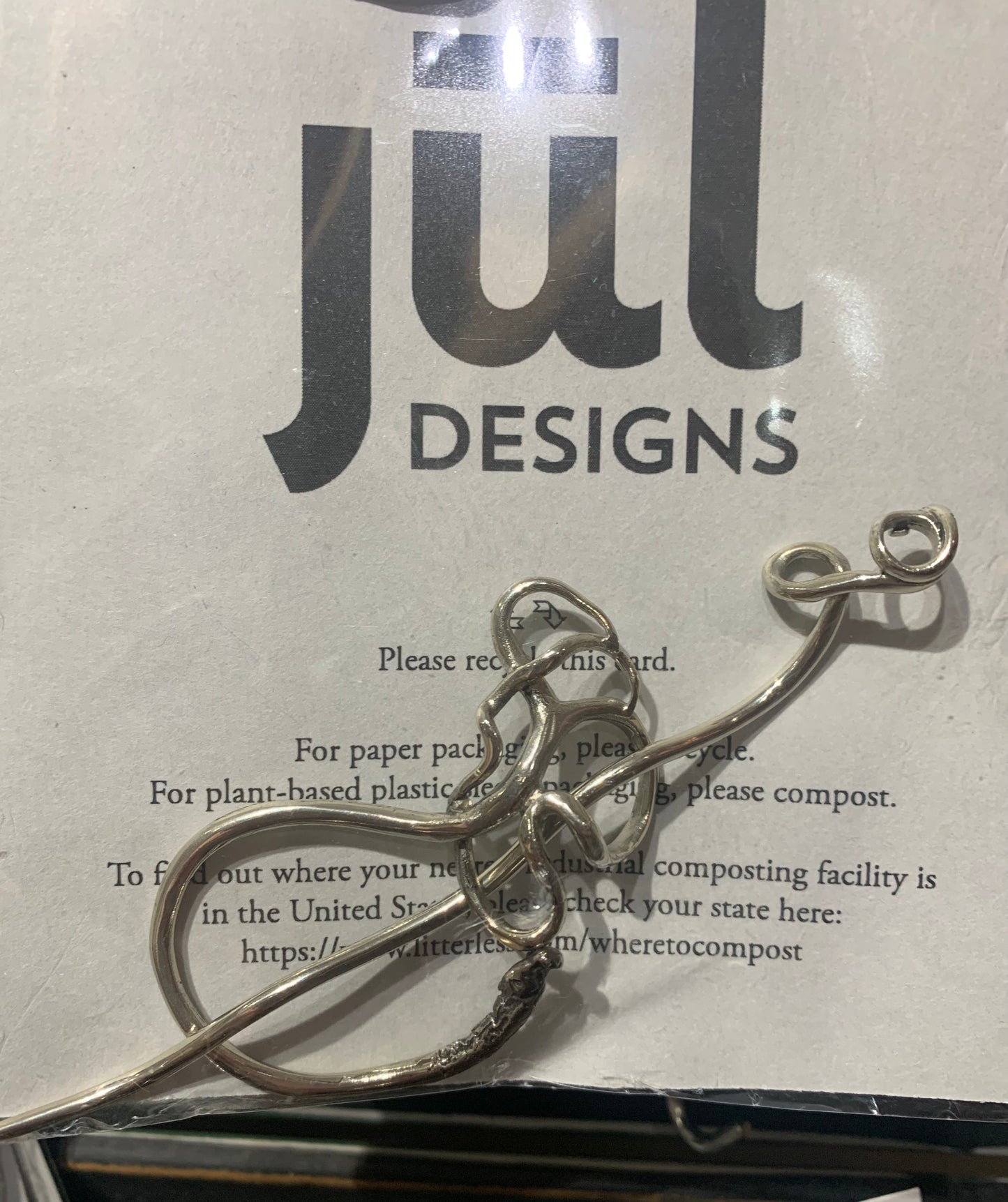 Jul Designs - Wild Grape Tendril Shawl Pin