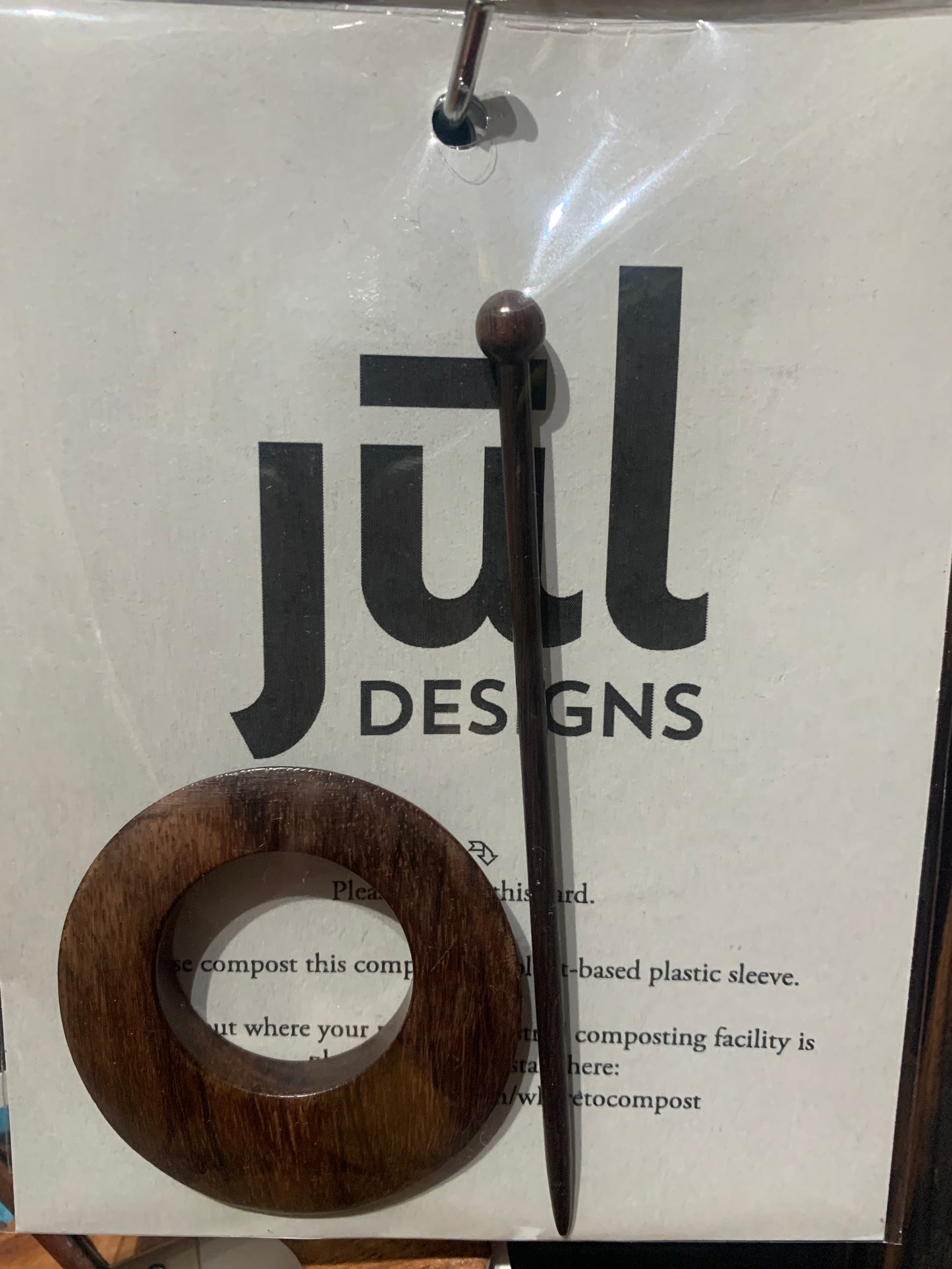 Jul Designs Rosewood Shawl Pin