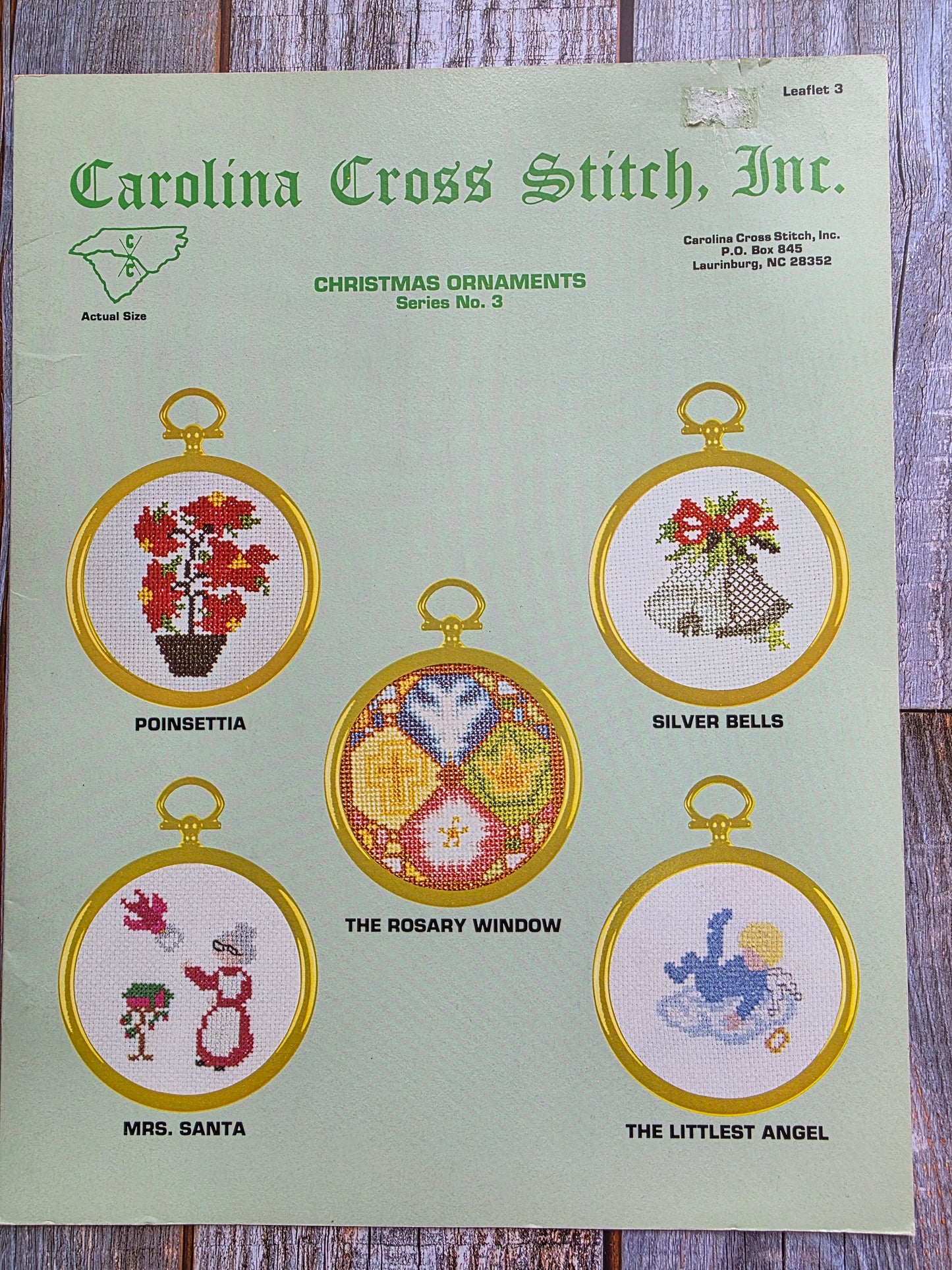 Carolina Cross Stitch Inc: Christmas Ornaments Series No 3 Pattern Leaflet 3