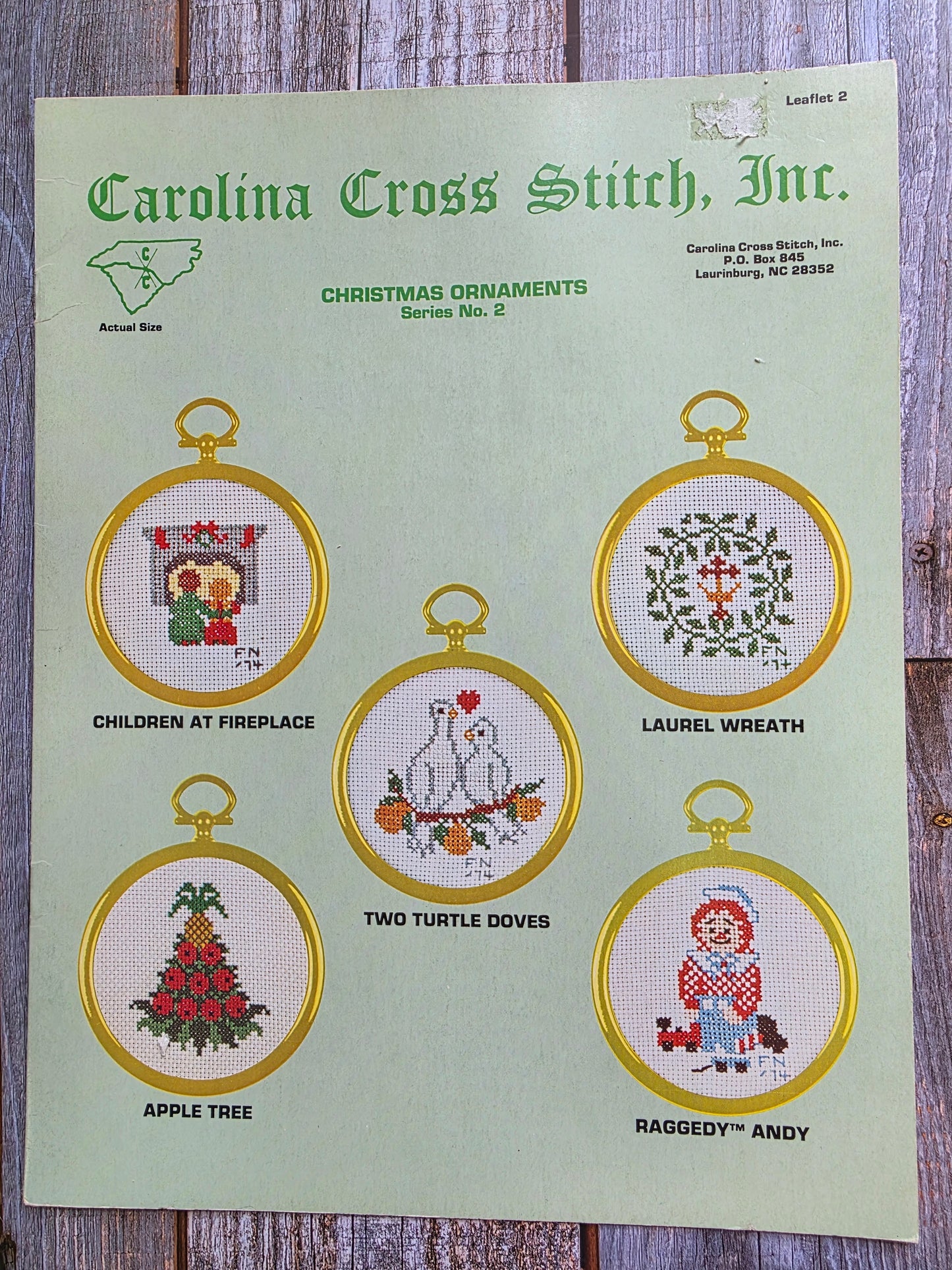 Carolina Cross Stitch Inc: Christmas Ornaments Series No 2 Patterns Leaflet 2