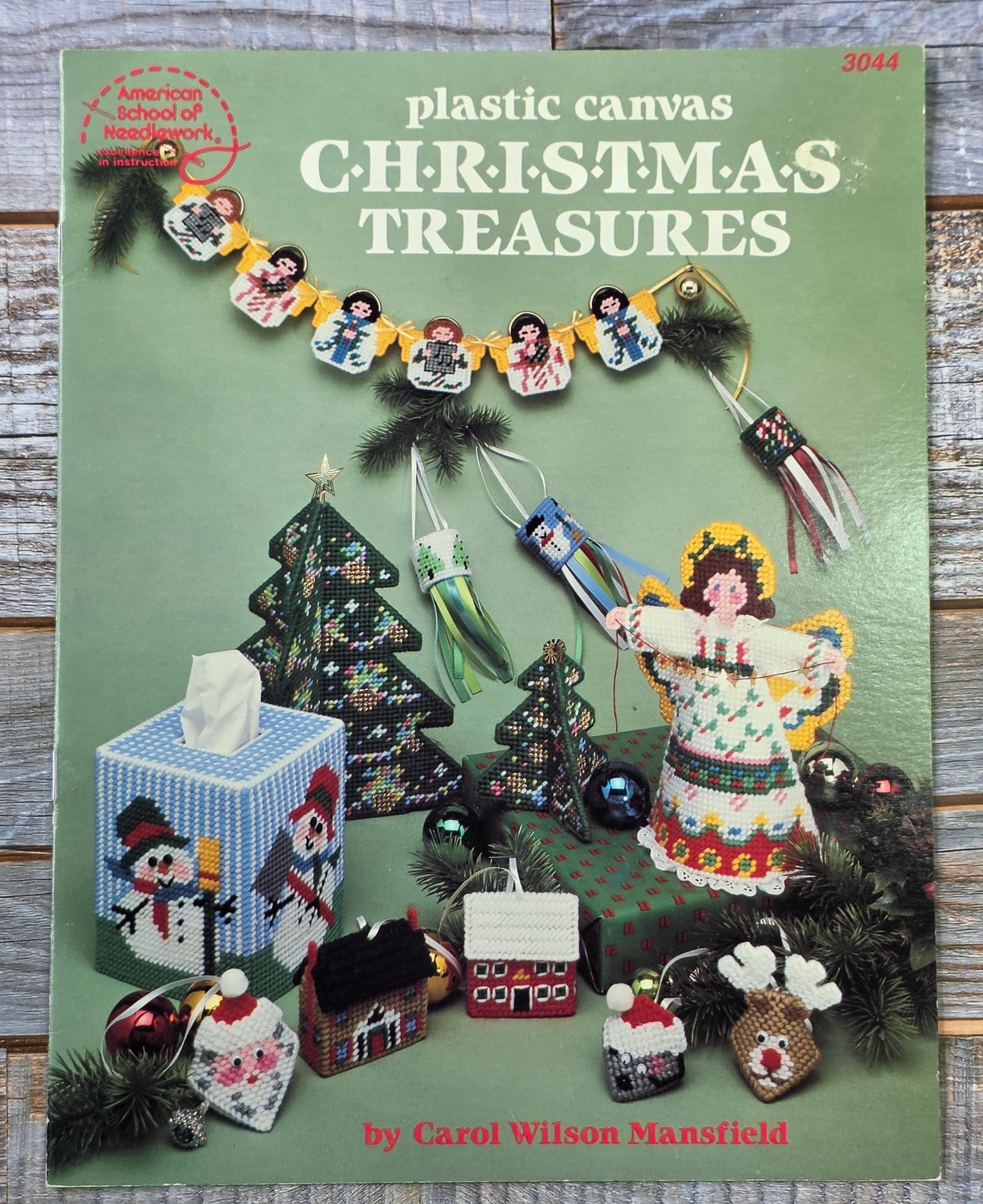 American School of Needlework: Plastic Canvas Christmas Treasures Pattern #3044