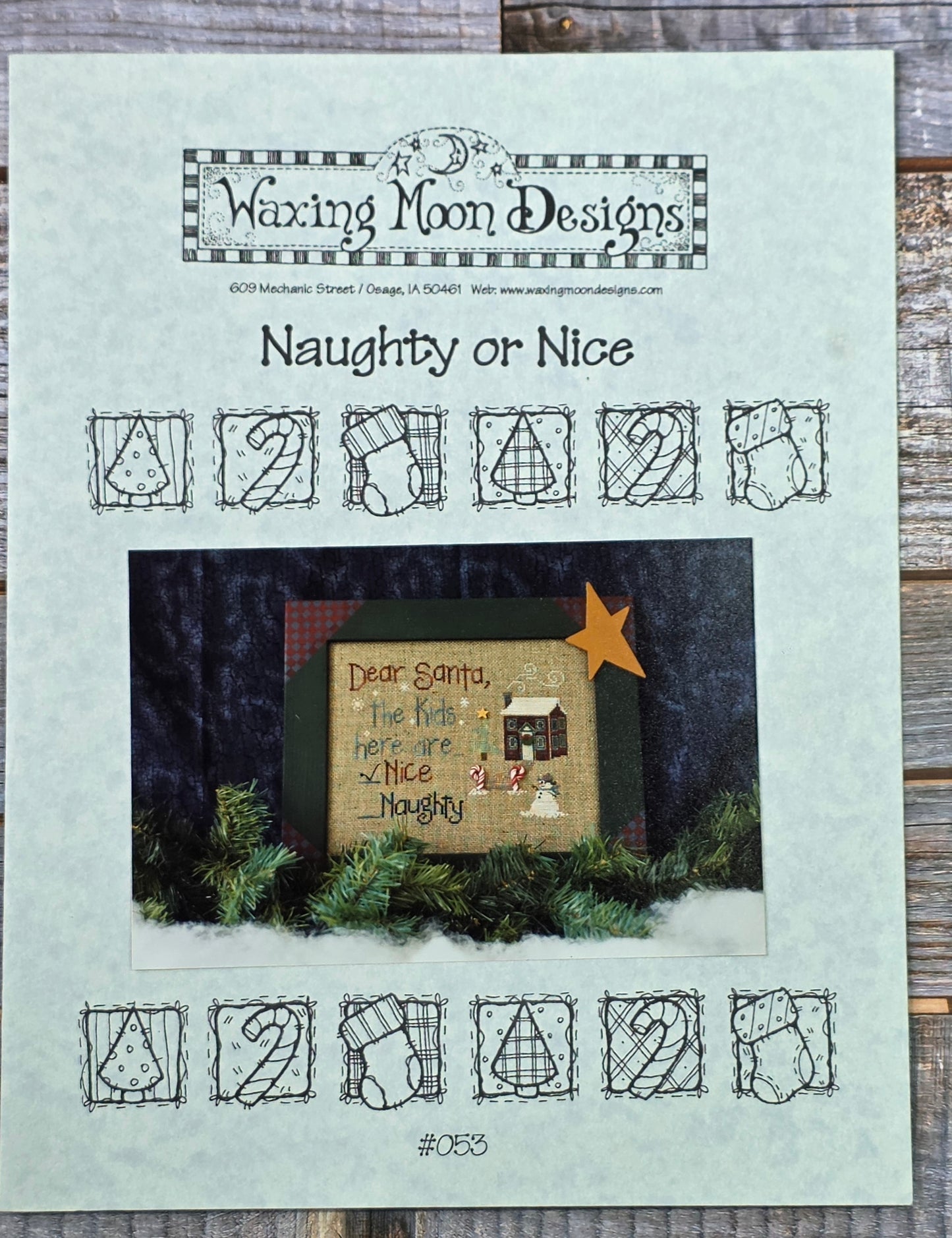 Waxing Moon Designs: Naughty or Nice #053 Pattern