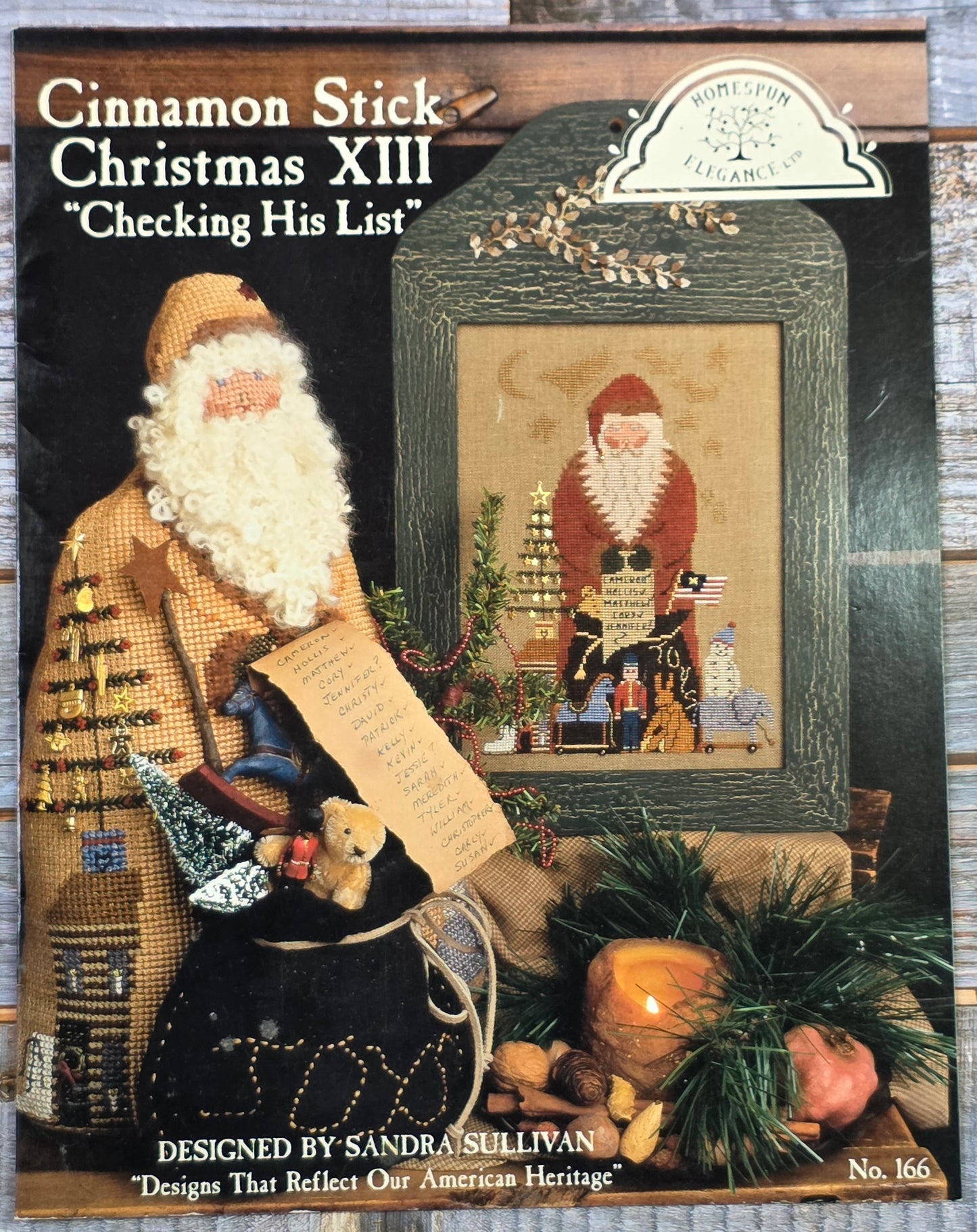 Homespun Elegance LTD: Cinnamon Stick Christmas XIII; Checking His List No. 169 Pattern