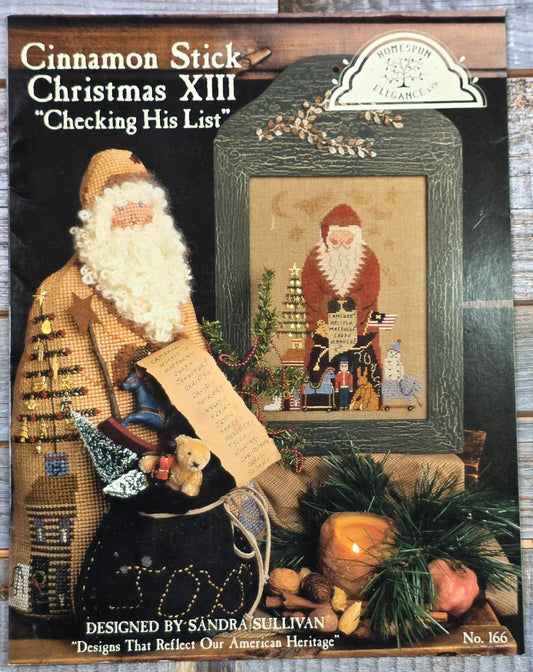 Homespun Elegance LTD: Cinnamon Stick Christmas XIII; Checking His List No. 169 Pattern