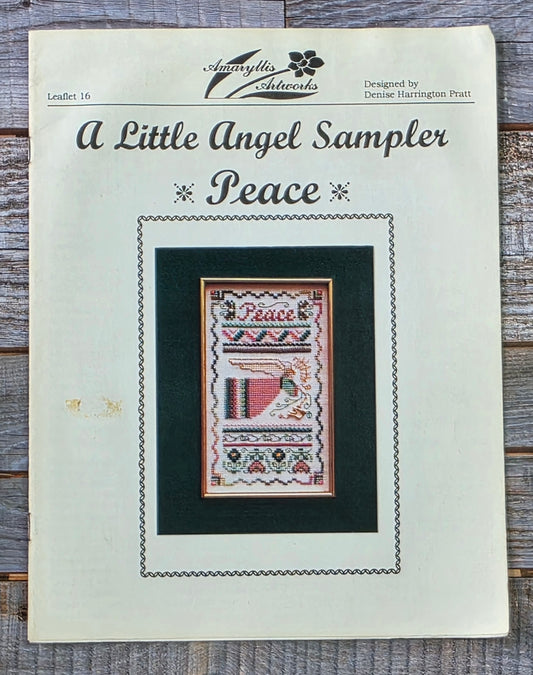 Amaryllis Artworks: A Little Angel Sampler Peace 16 Pattern