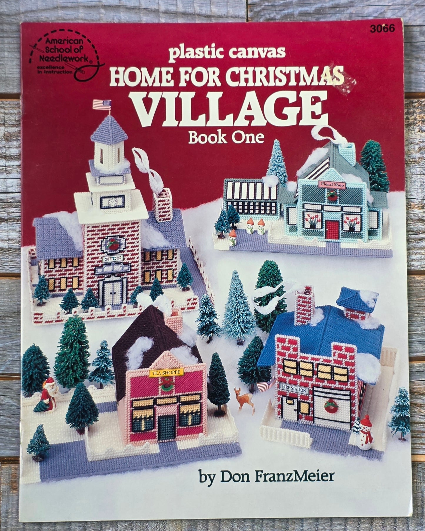 American School of Needlework: Plastic Canvas Home for Christmas Village Book One Leaflet #729 Pattern