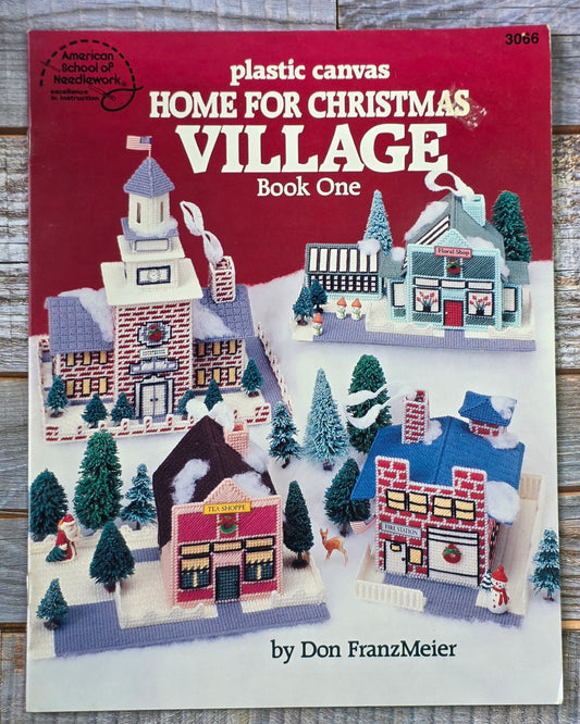 American School of Needlework: Plastic Canvas Home for Christmas Village Book One Leaflet #729 Pattern