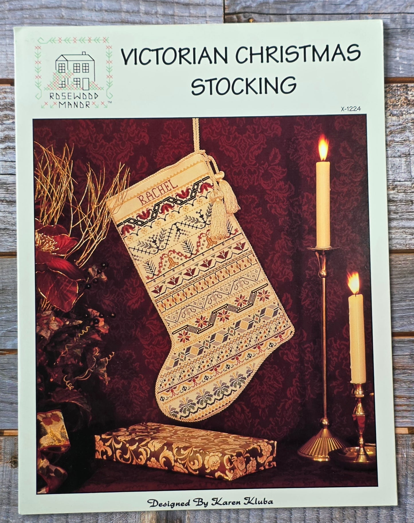 Rosewood Manor: Victorian Christmas Stocking X-1224 Pattern