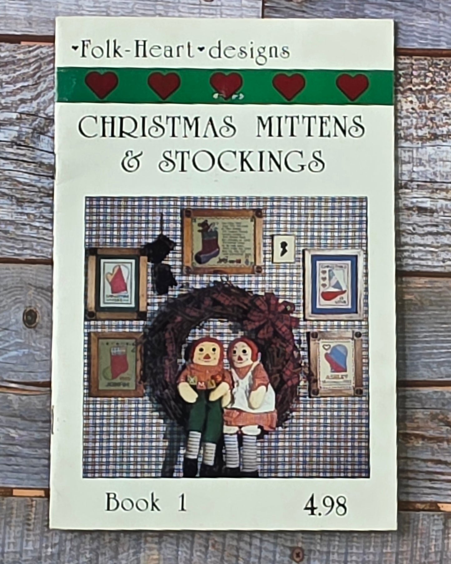 Folk Heart Designs: Christmas Mittens & Stockings w/quilted stocking, Book 1 Pattern