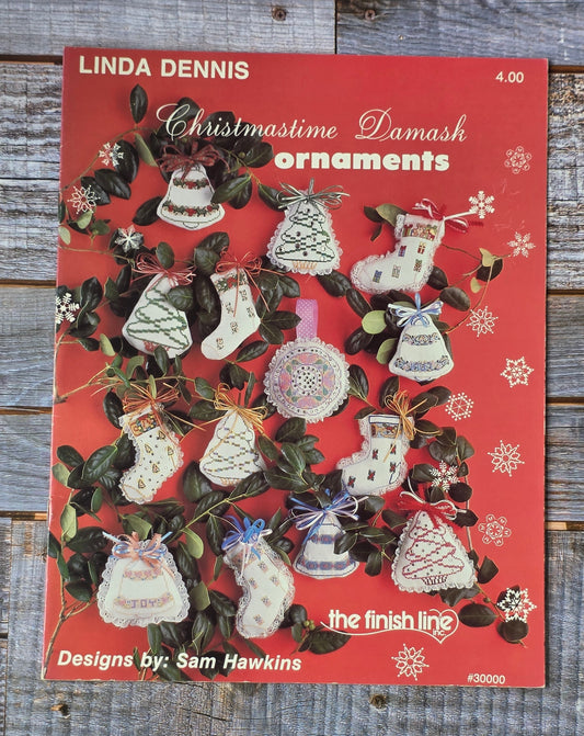 The Finish Line: Christmas Damask Ornaments Pattern