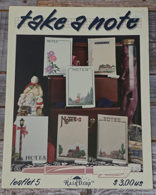 Raindrop Designs: Take A Note Pattern Leaflet 5