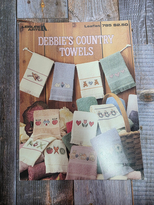 Leisure Arts: Debbie Country Towels Leaflet 785 Pattern