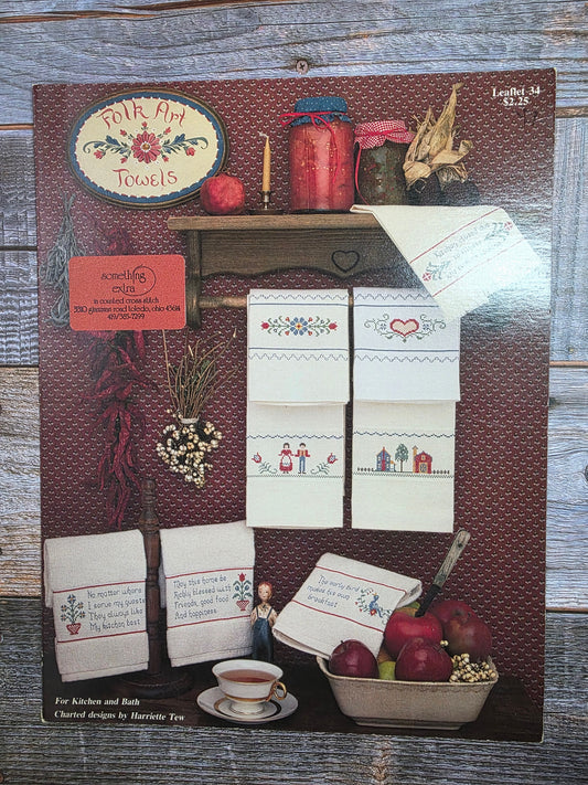 Hutspot House: Folk Art Towels Leaflet 34 Pattern
