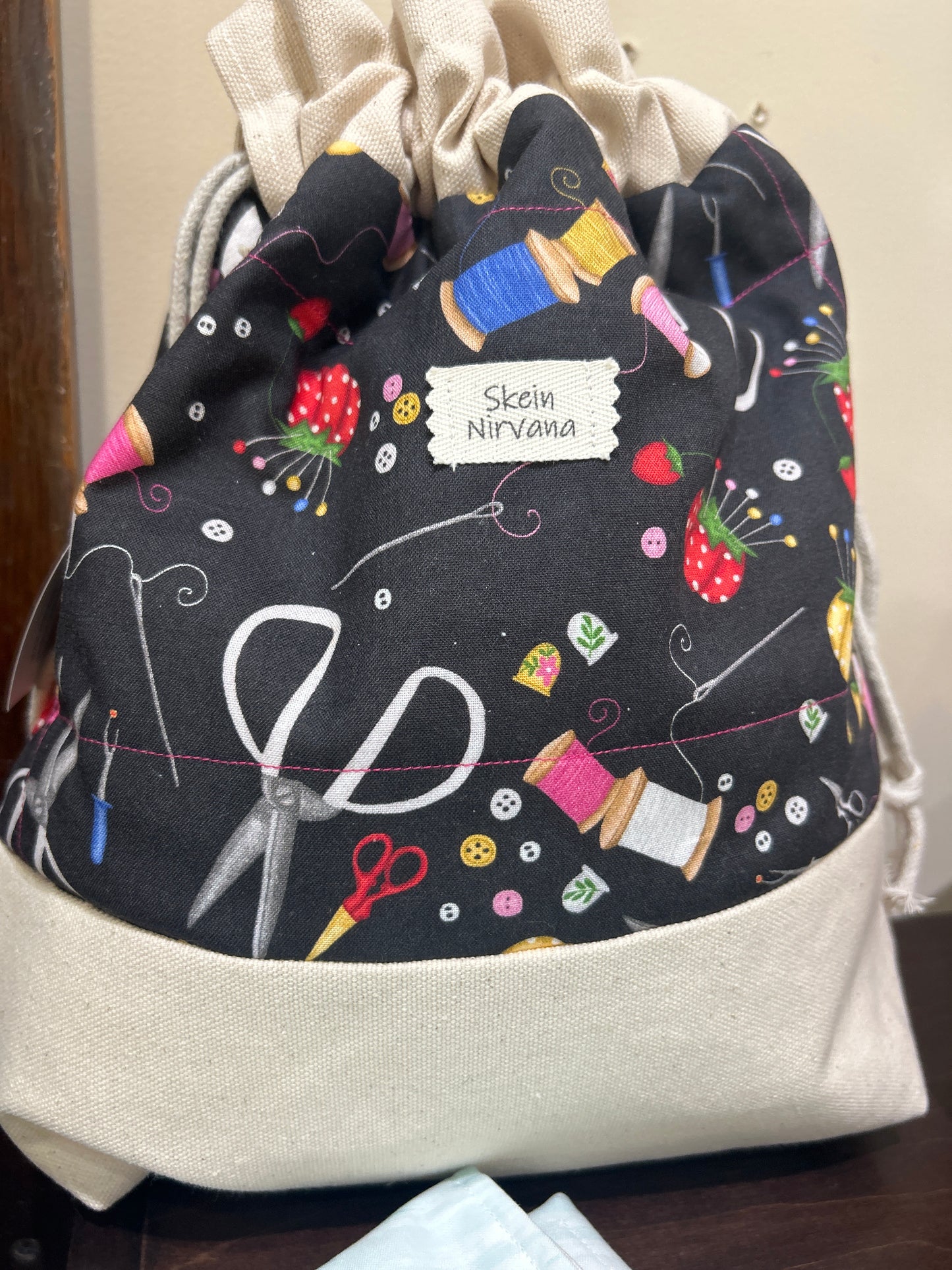 Skein Nirvana Large Drawstring Project Bags