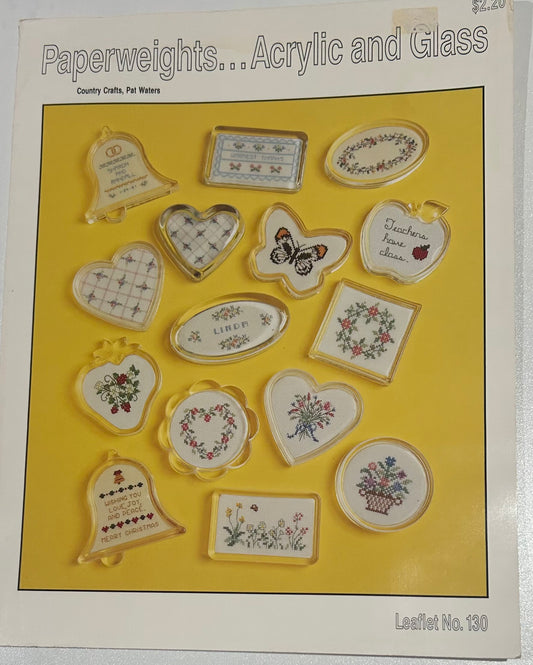 Country Crafts Paperweights...Acrylic and Glass Leaflet No 130