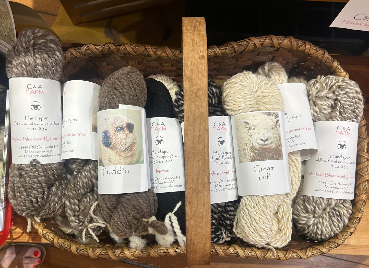 C&A Farm Hand spun yarn