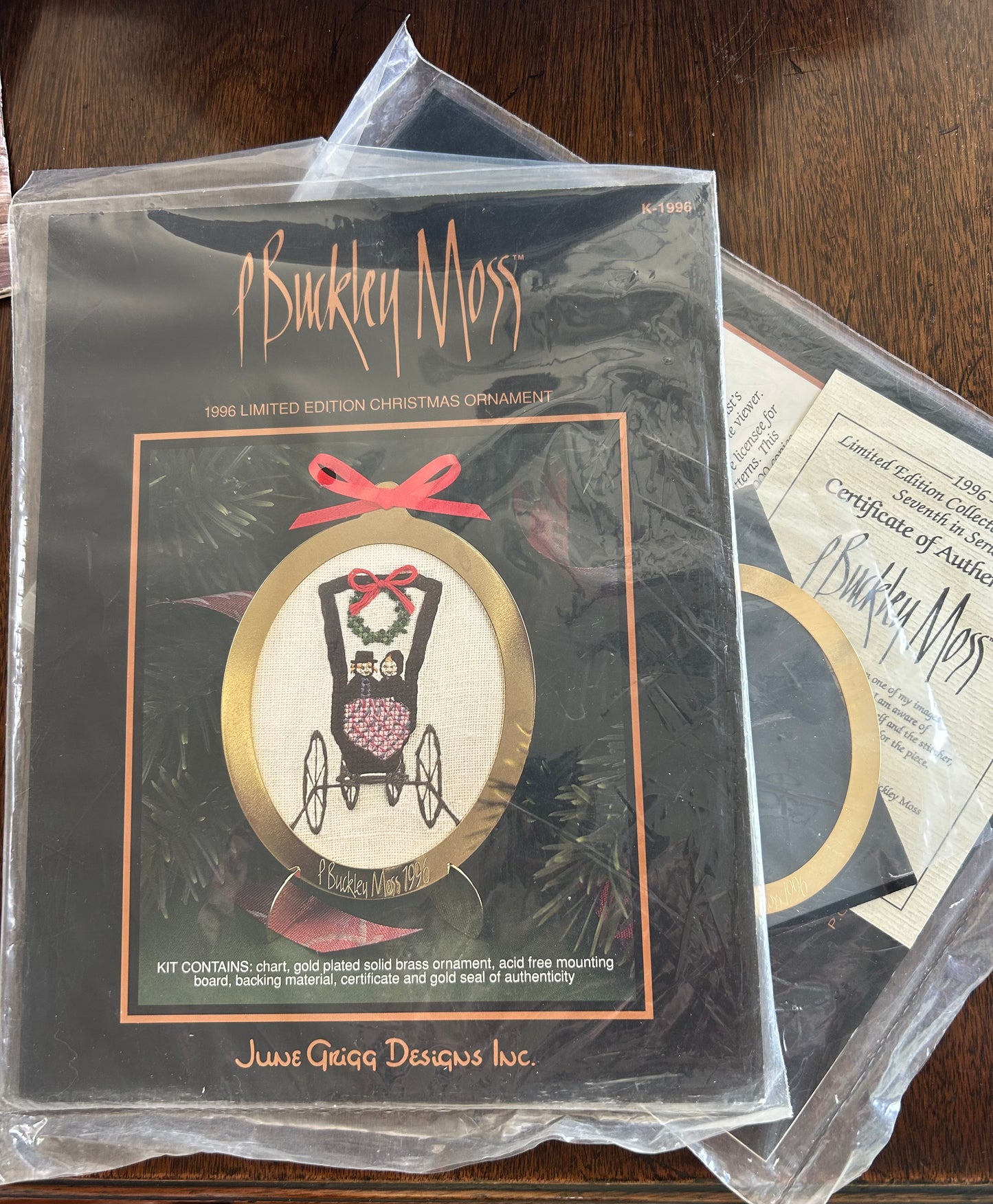 P Buckley Moss 1996 Ltd Edition Christmas Ornament kit