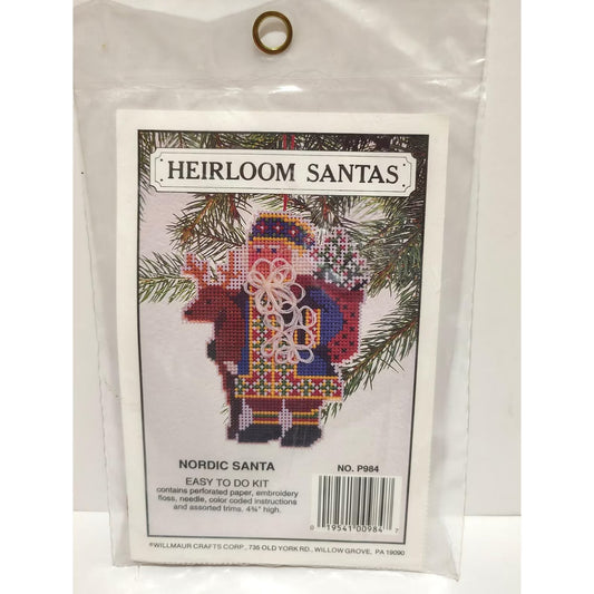 Heirloom Santas Cross Stitch Kit - Perforated Paper