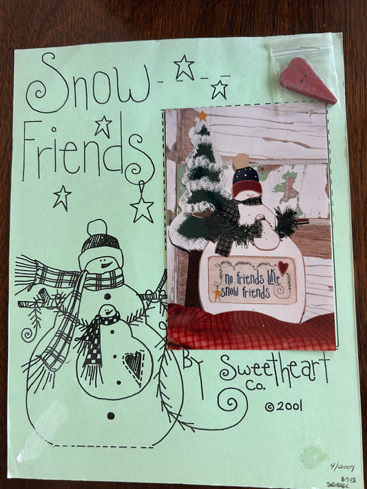 Sweetheart Company: Snow Friends pattern with charm