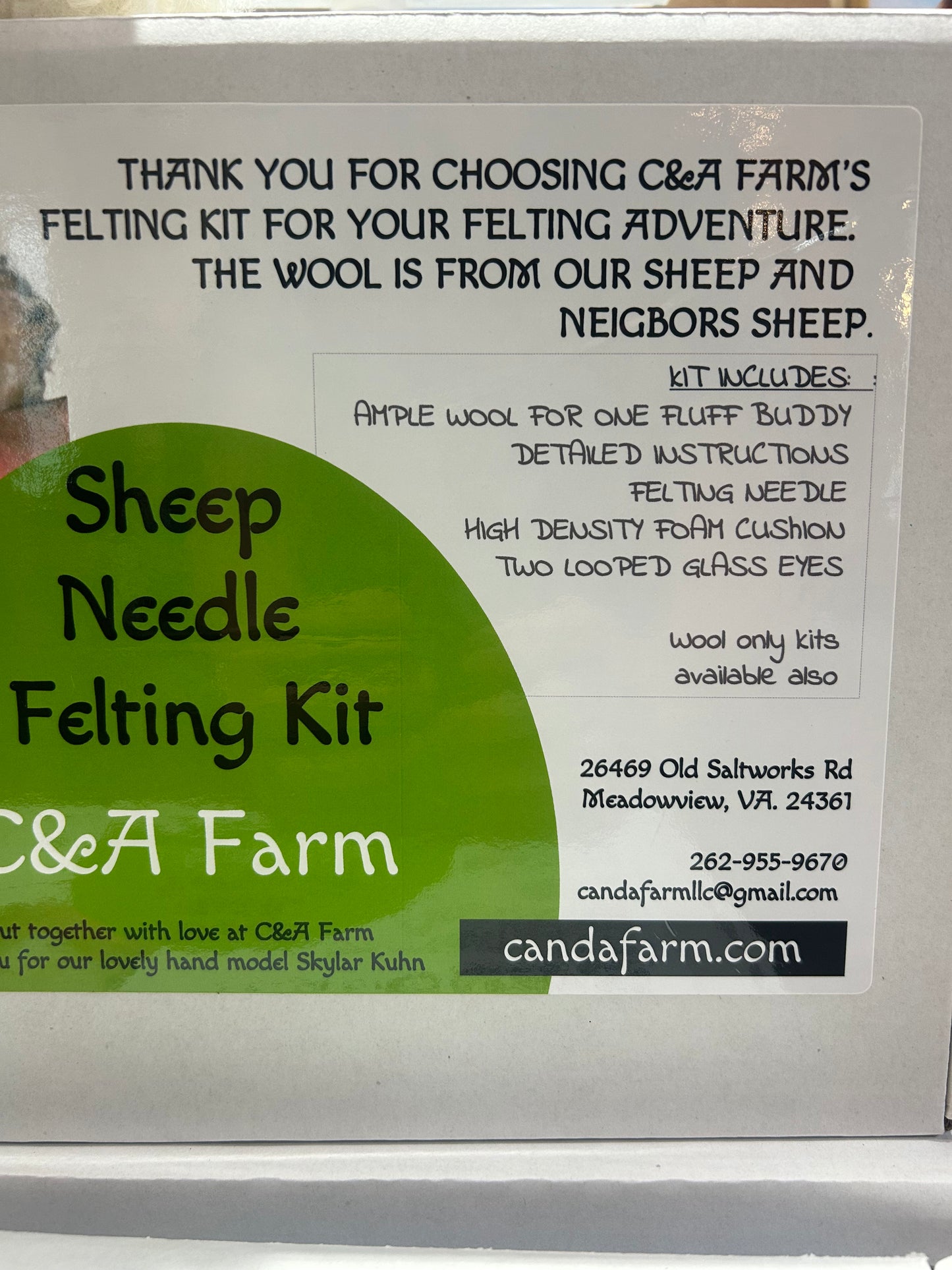 C&A Farm sheep needle felting kit