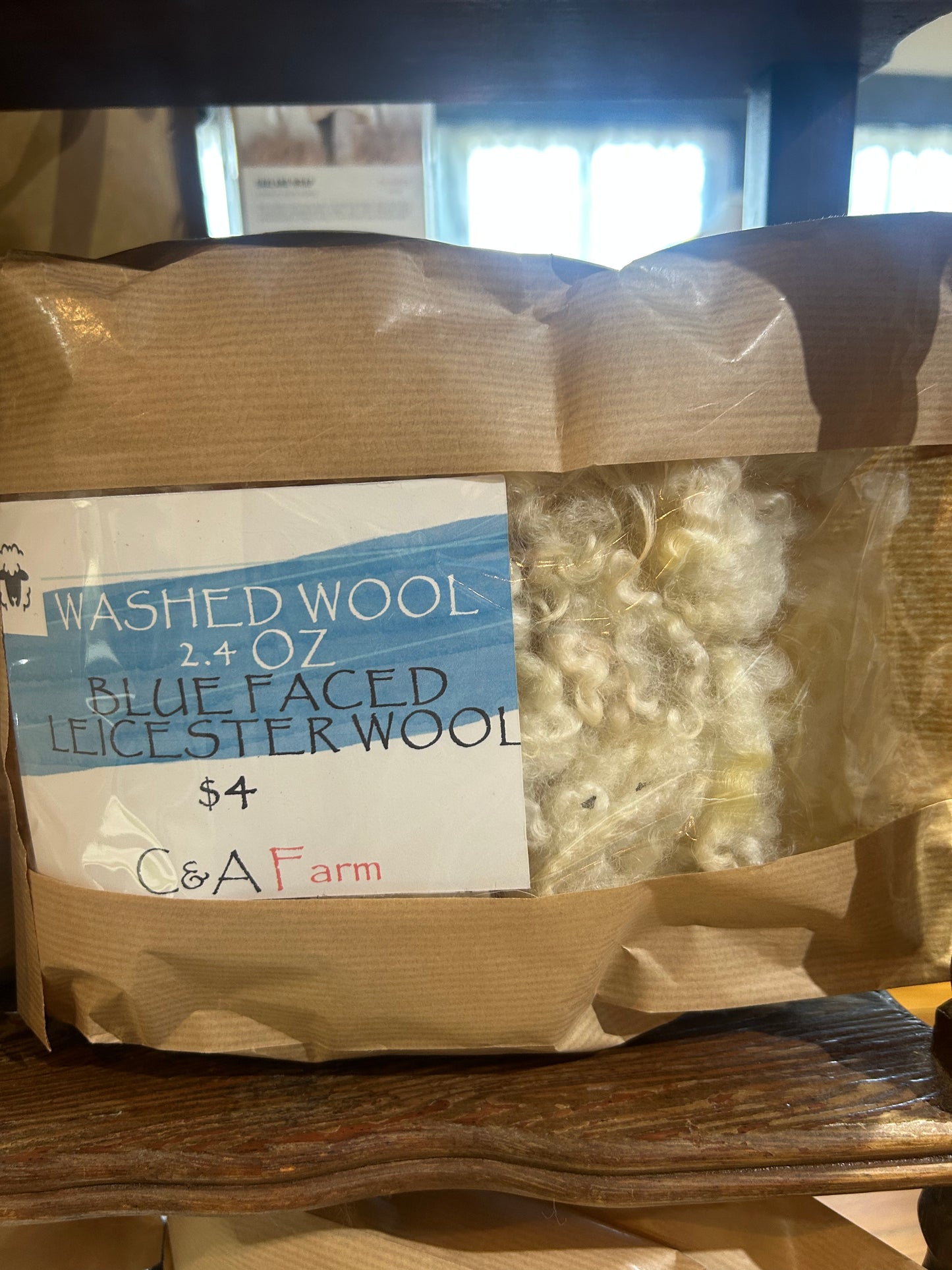 C&A Farm Washed Wool (Blue faced Leicester)