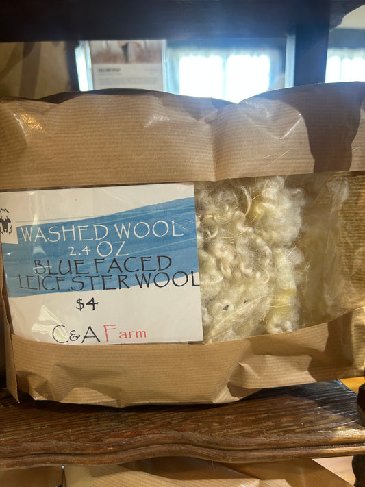 C&A Farm Washed Wool (Blue faced Leicester)