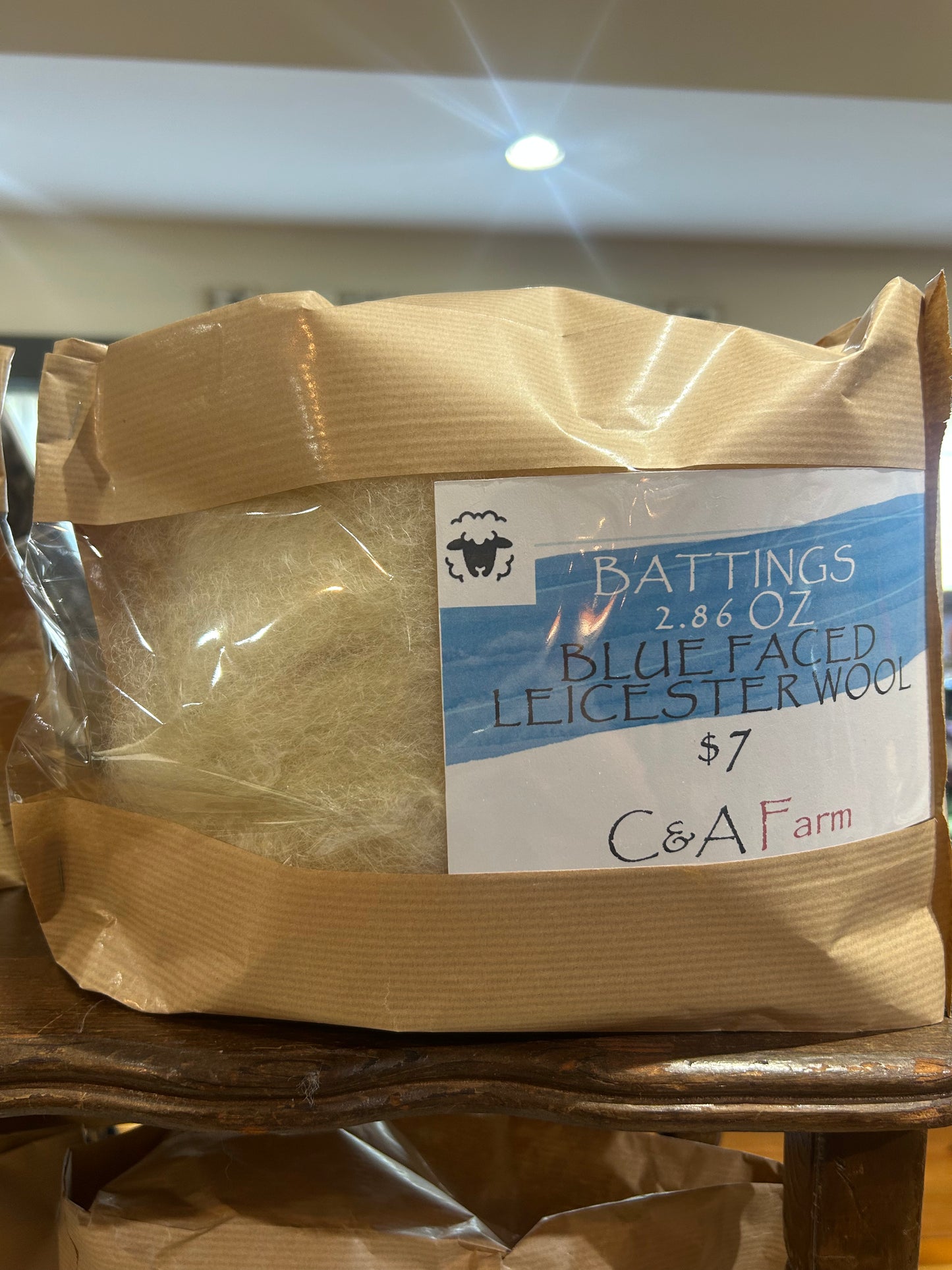 C&A Farm Batting Blue Faced Leicester Wool