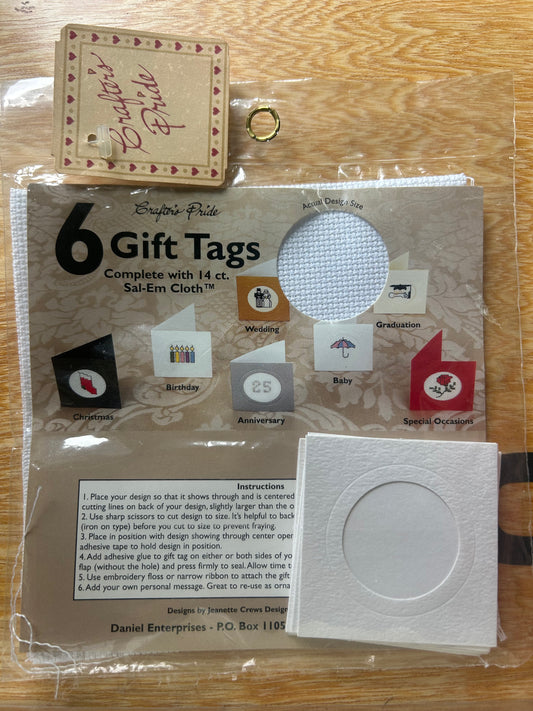 Crafters Pride 6 Gift Tags with 14 ct sal-Em
