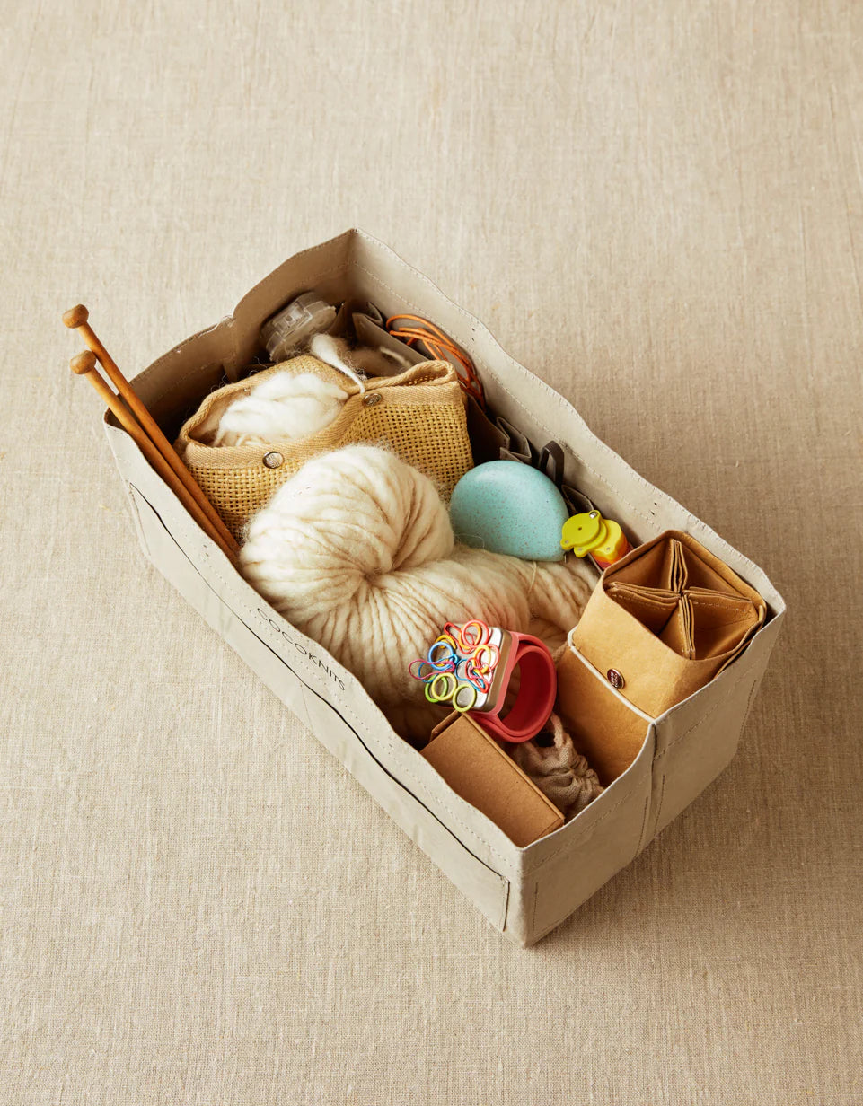 Cocoknits Kraft Caddy with Leather Handle Kit