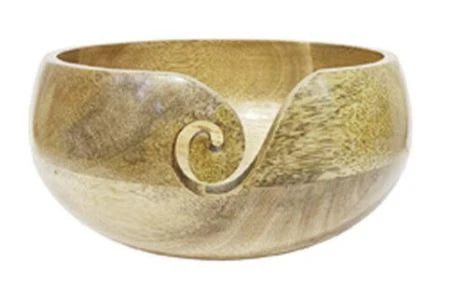 Mango Wood Yarn Bowl by Purple Heart
