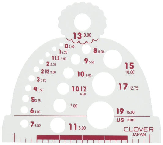 Clover Knitting Needle Gauge - Hat