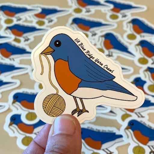 Ginny Blue Bird Stickers