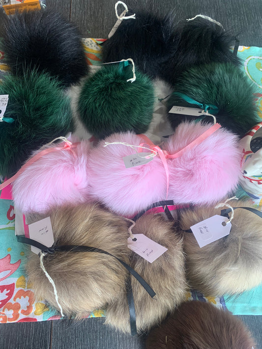 Pom Poms Real Fur