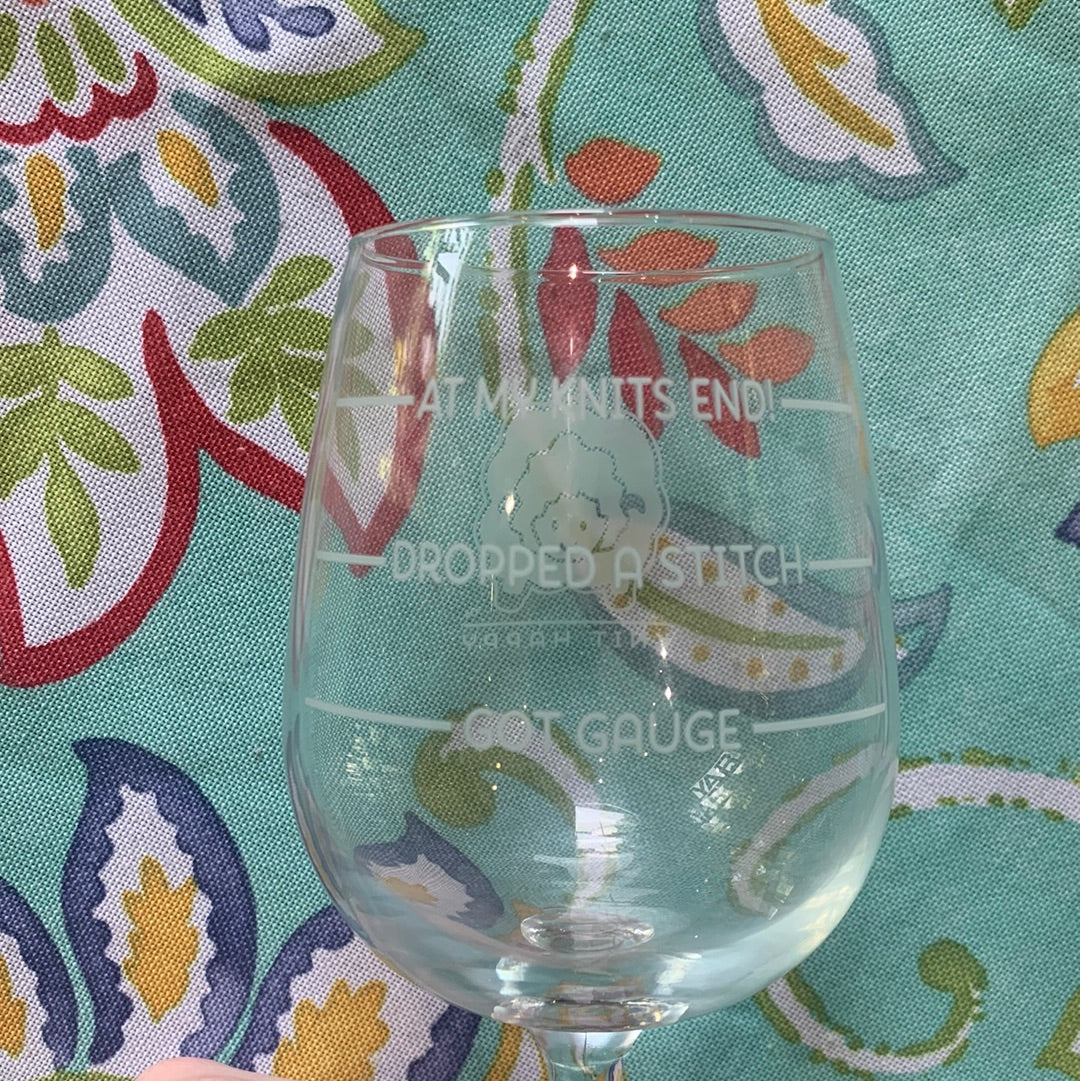 Knit Happy Wine Glasses