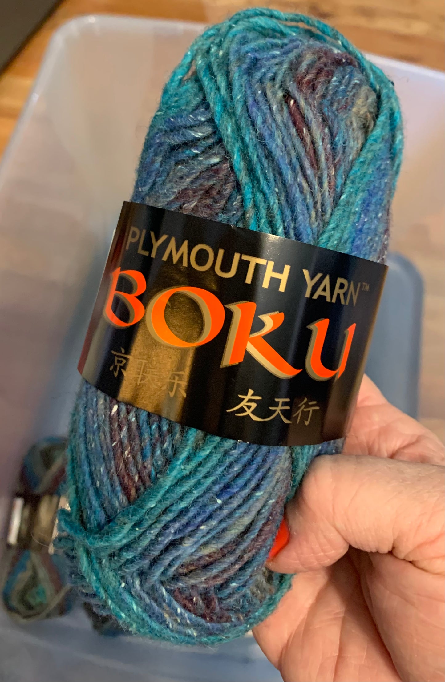 Plymouth Yarn Boku - Color 10 (aqua gray variegated)