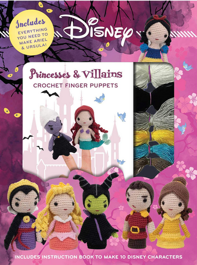 Disney Princesses & Villains: Crochet Finger Puppets (Crochet Kits)