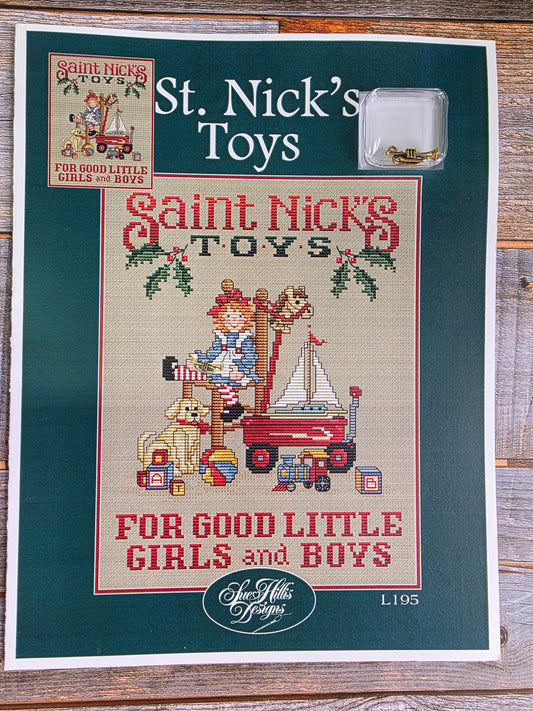 Sue Hills Designs: St. Nick's Toys (w/trumpet charm) Pattern L195