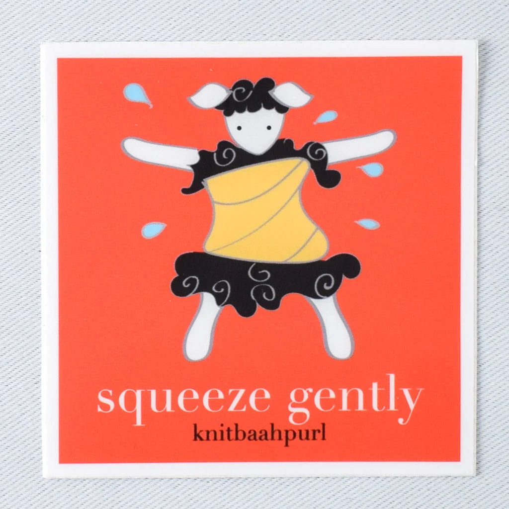 Knitbaahpurl Squeeze Gently vinyl stickers